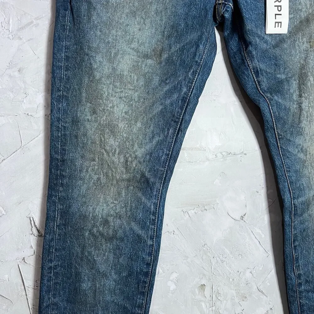 PURPLE Brand Skinny Mud Dark Indigo Jeans Mens 32x33 Button Fly P001 NWT